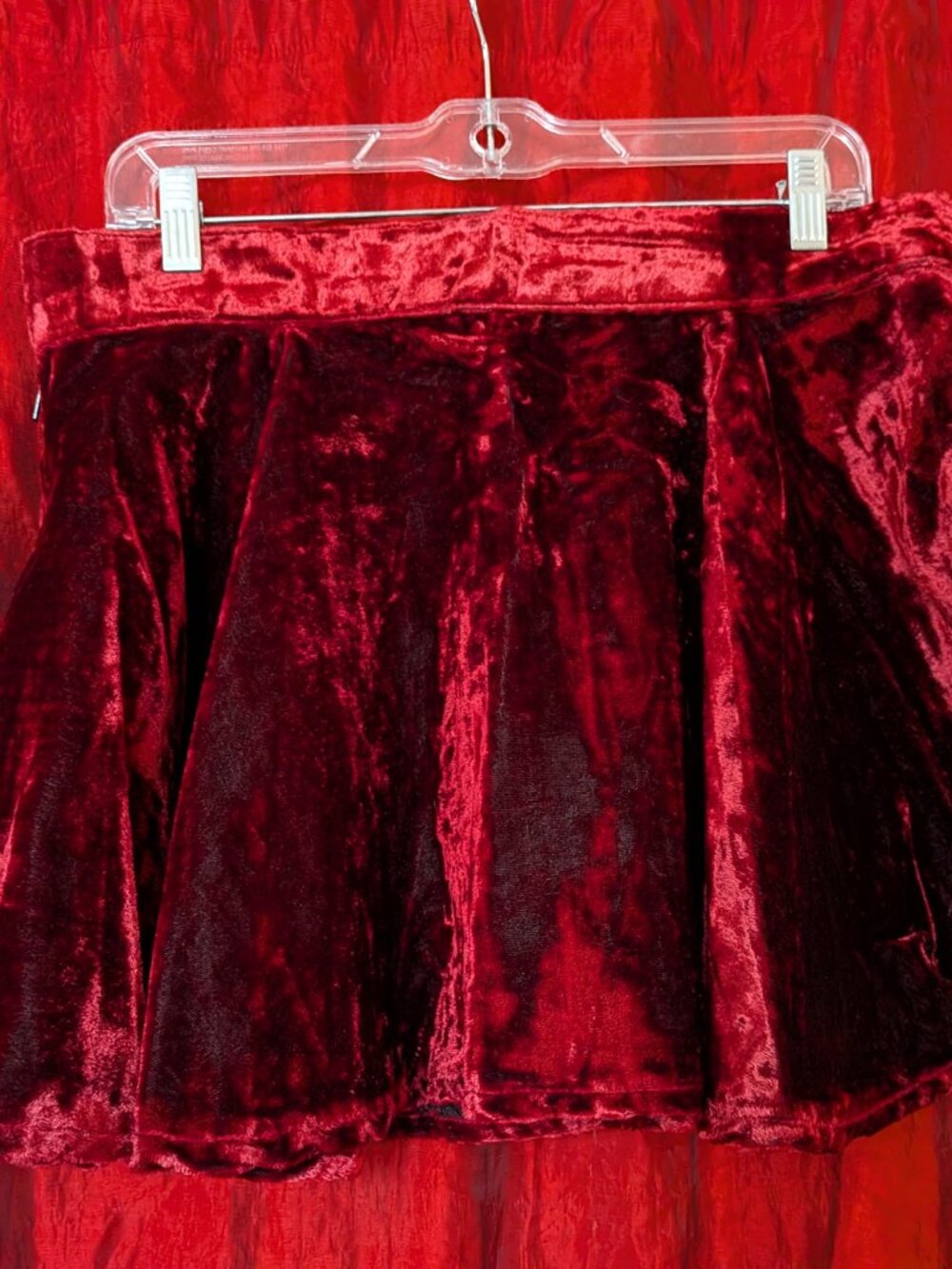NWOT Lavish by Daisy Corsets Burgundy Skater Mini Skirt XL - Picture 4 of 6